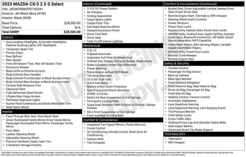 2023 Mazda CX-5 2.5 S Select Package