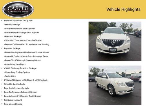 White Diamond Tricoat 2014 Buick Enclave Premium