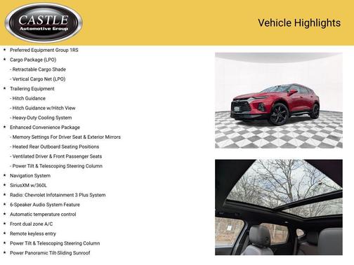 Cherry Red Tintcoat 2021 Chevrolet Blazer RS