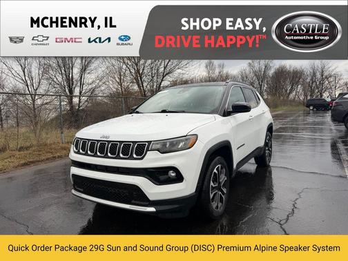 Bright White Clearcoat 2023 Jeep Compass Limited