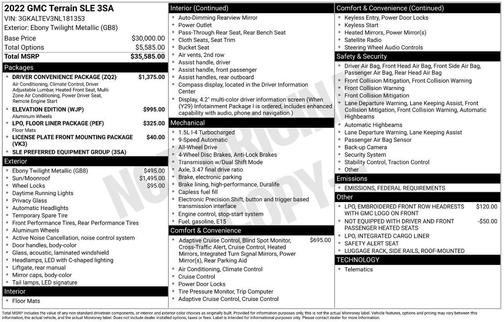 2022 GMC Terrain SLE