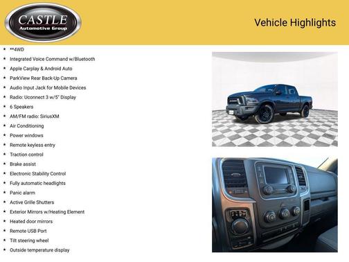 Granite Crystal Metallic Clearcoat 2024 RAM 1500 Classic Warlock Crew Cab 4x4 5'7' Box