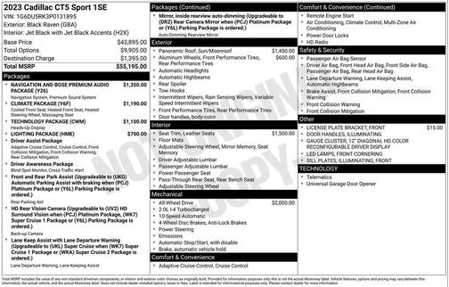 2023 Cadillac CT5 Sport