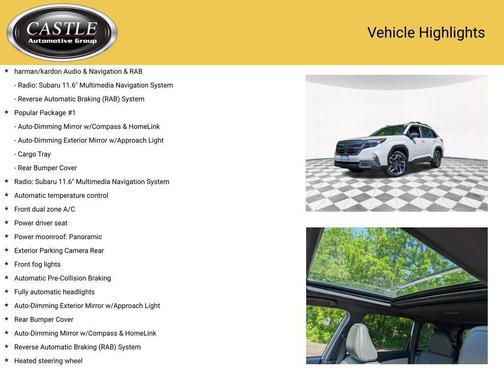 Crystal White Pearl 2025 Subaru Forester Limited