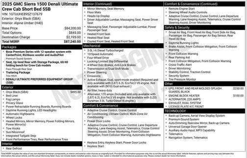 2025 GMC Sierra 1500 Denali Ultimate