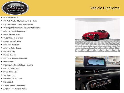 2020 Toyota Supra 3.0 Premium Launch Edition