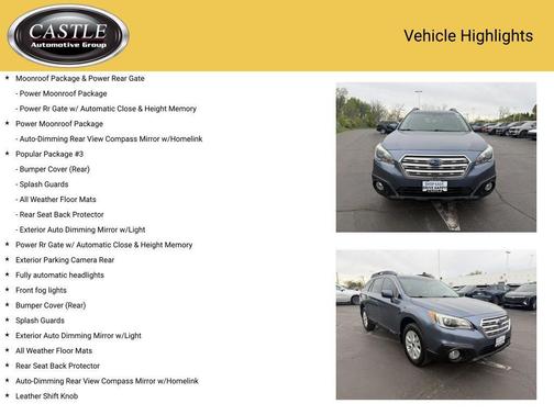 Twilight Blue Metallic 2016 Subaru Outback 2.5i Premium
