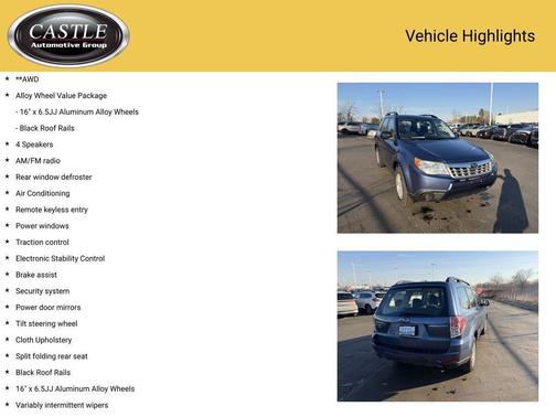 Marine Blue Pearl 2011 Subaru Forester 2.5 X