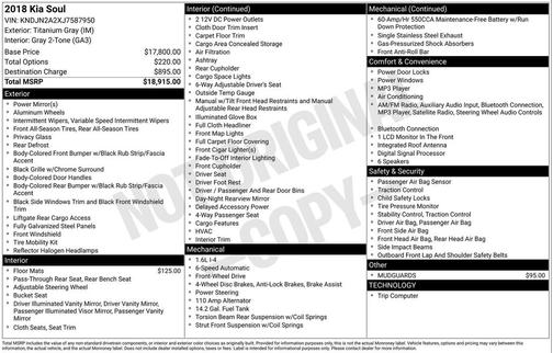 Titanium Gray 2018 Kia Soul Base