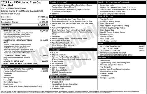 2021 RAM 1500 Limited