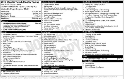 Granite Crystal Metallic Clearcoat 2015 Chrysler Town & Country Touring