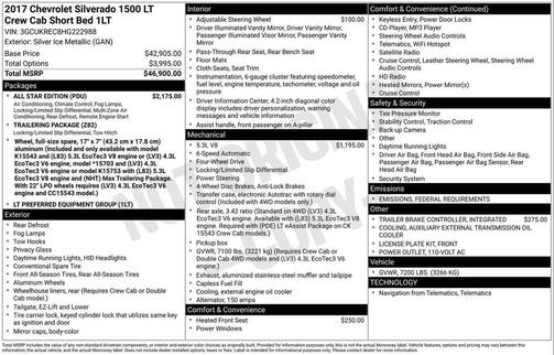 2017 Chevrolet Silverado 1500 1LT