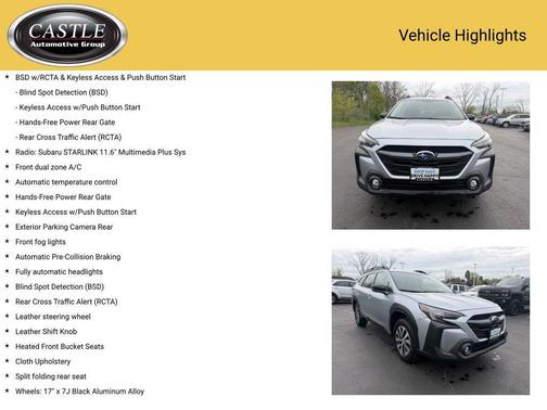 Ice Silver Metallic 2023 Subaru Outback Premium
