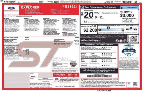 Carbonized Gray Metallic 2023 Ford Explorer ST
