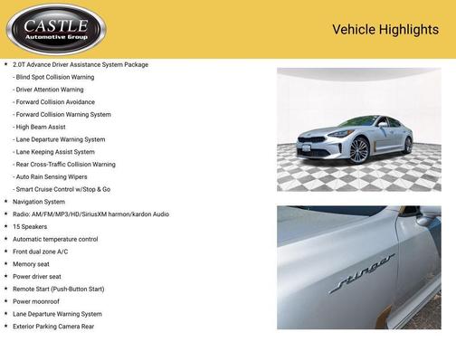 Silky Silver 2018 Kia Stinger Premium