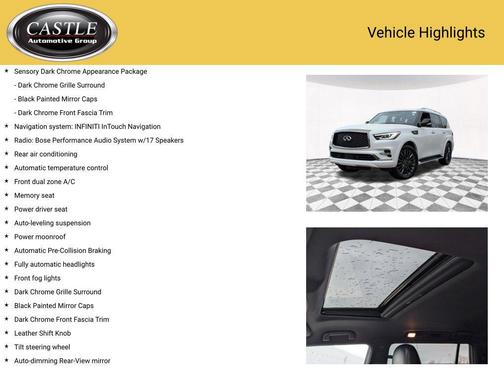 Moonstone White 2024 INFINITI QX80 SENSORY AWD