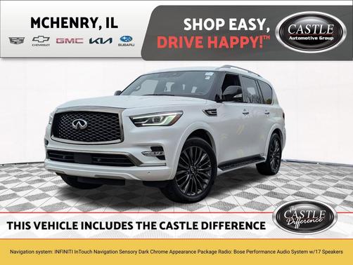 Moonstone White 2024 INFINITI QX80 SENSORY AWD