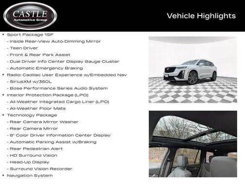 Crystal White Tricoat 2024 Cadillac XT6 Sport AWD