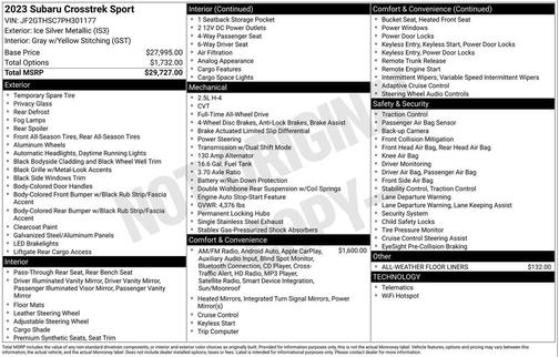 2023 Subaru Crosstrek Sport