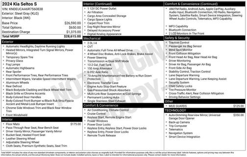 Steel Gray 2024 Kia Seltos S
