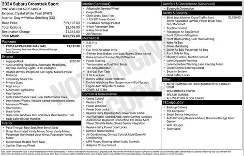2024 Subaru Crosstrek Sport