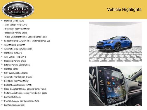 WR Blue Pearl 2023 Subaru WRX Premium