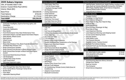 2025 Subaru Impreza Base
