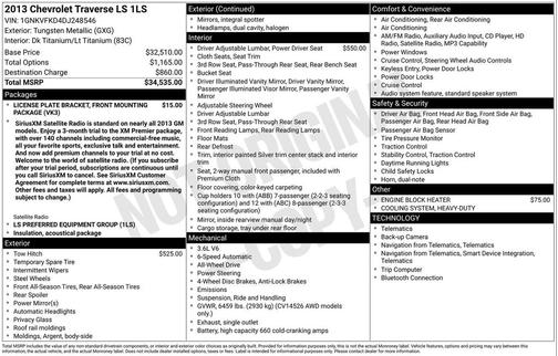 2013 Chevrolet Traverse LS