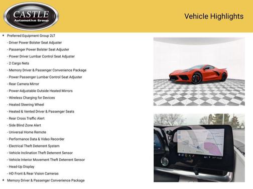 2020 Chevrolet Corvette Stingray w/2LT