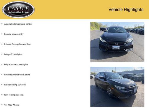 Crystal Black Pearl 2018 Honda Civic LX
