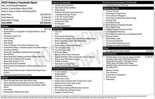 2023 Subaru Crosstrek Sport