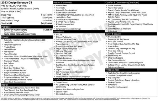 2023 Dodge Durango GT AWD