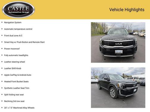 Ebony Black 2022 Kia Telluride S