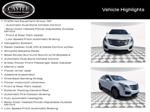 Crystal White Tricoat 2017 Cadillac XT5 Premium Luxury
