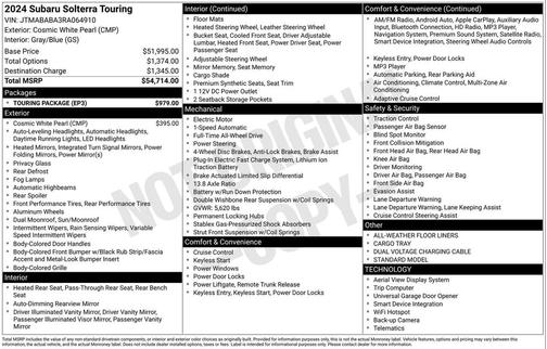 2024 Subaru Solterra Touring