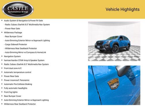 Geyser Blue 2022 Subaru Forester Wilderness