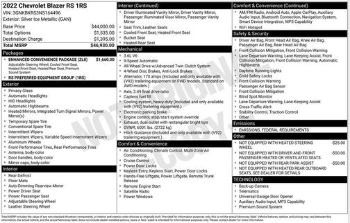 2022 Chevrolet Blazer RS