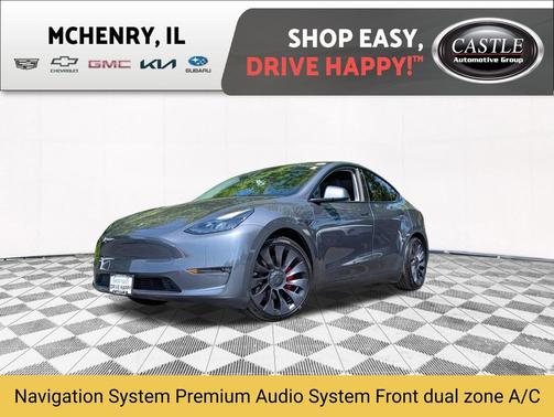 Gray 2023 Tesla Model Y Performance Dual Motor All-Wheel Drive