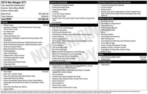 2019 Kia Stinger GT1