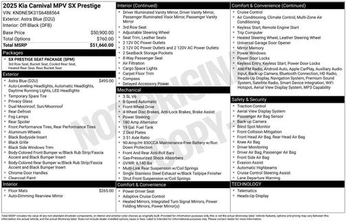 2025 Kia Carnival SX Prestige