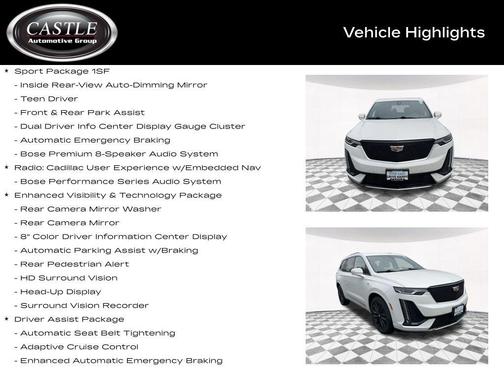 Crystal White Tricoat 2021 Cadillac XT6 Sport AWD