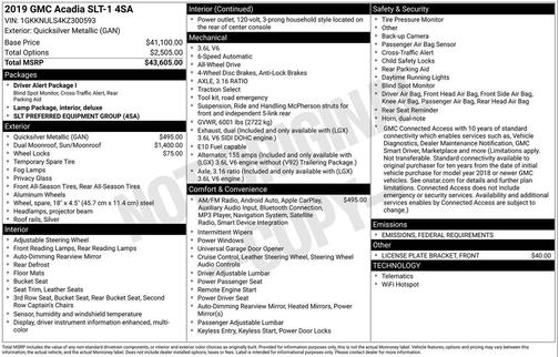 2019 GMC Acadia SLT-1