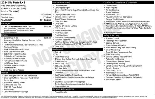 2024 Kia Forte LXS
