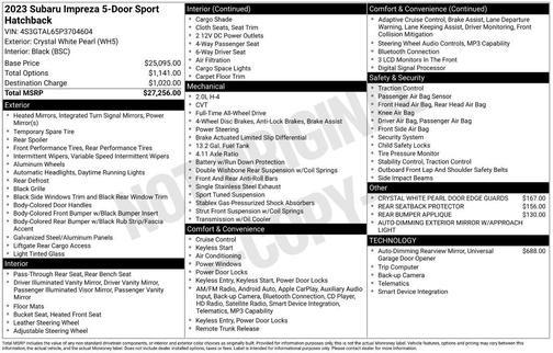 2023 Subaru Impreza Sport