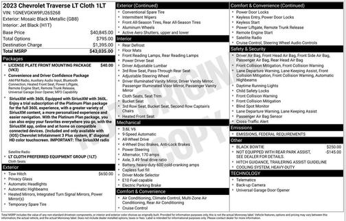 2023 Chevrolet Traverse LT Cloth