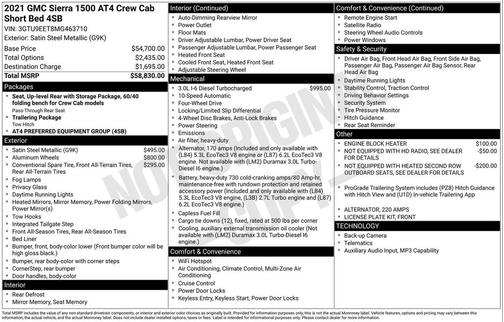 Satin Steel Metallic 2021 GMC Sierra 1500 AT4