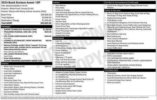 2024 Buick Enclave Avenir AWD