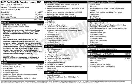 2023 Cadillac XT4 Premium Luxury