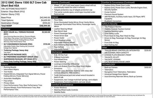 2012 GMC Sierra 1500 SLT