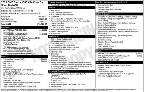 2023 GMC Sierra 1500 AT4